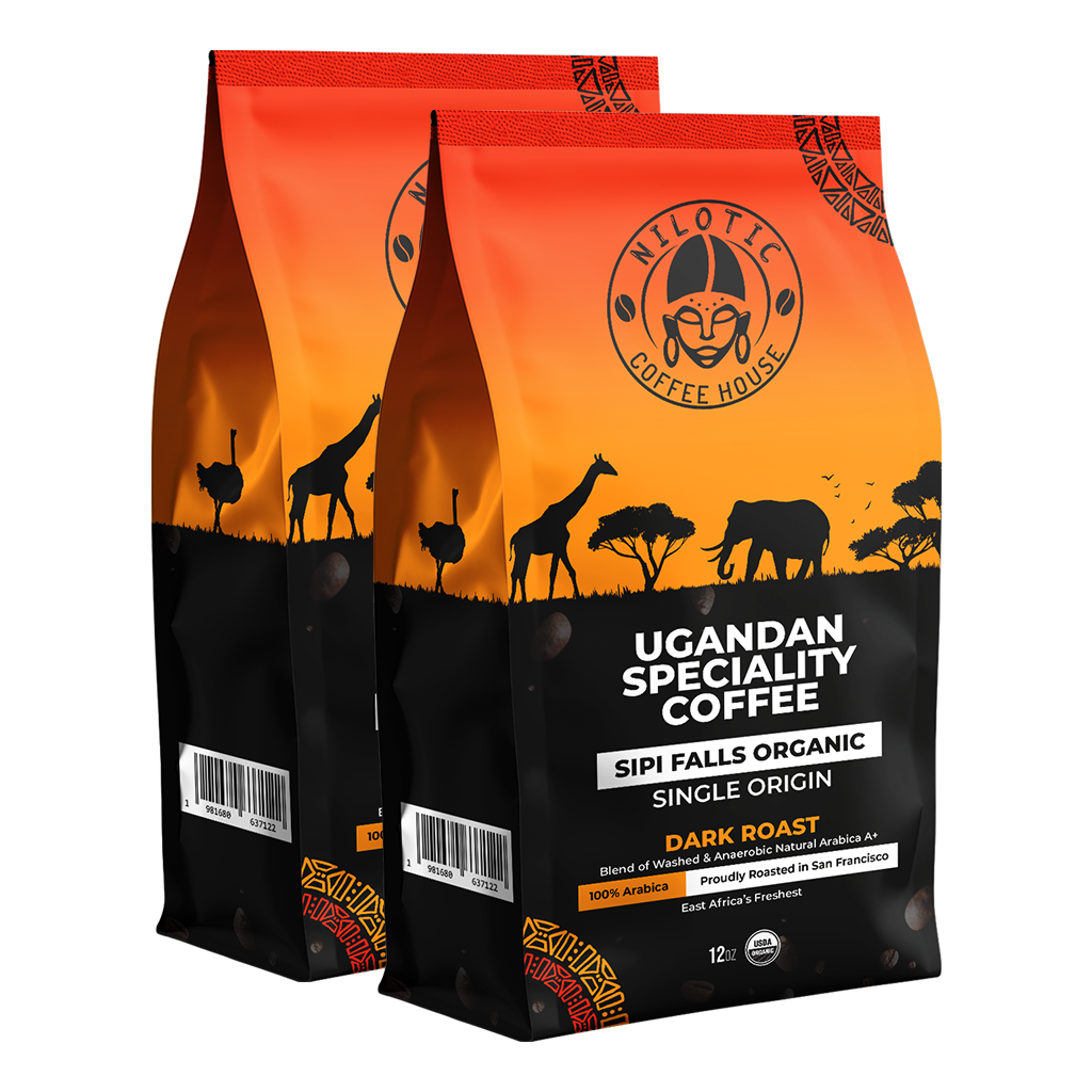 Dark Roast Ugandan Sipi Falls - Specialty Coffee (Single-Origin) - 12oz Pack of 2